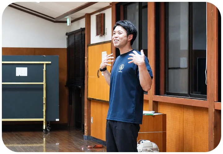 体育館でのコンディショニング講習